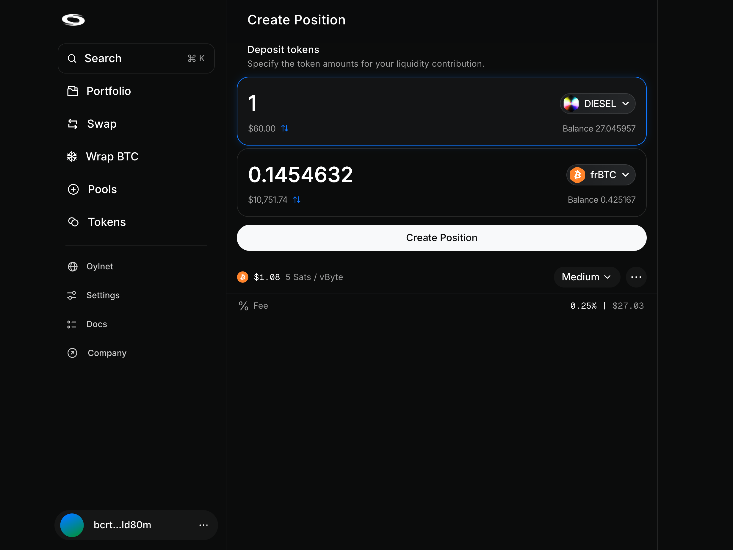 Create Position